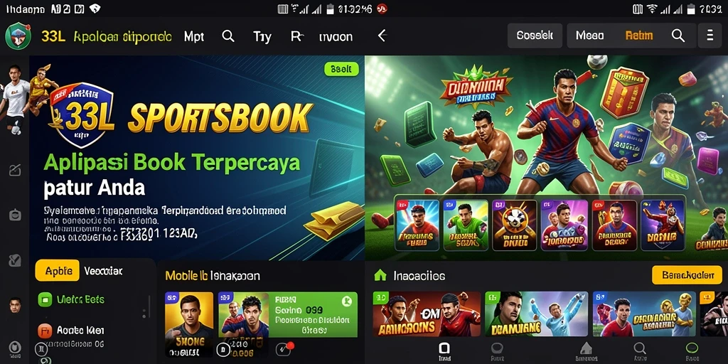 Tampilan screenshot gameplay 33L dengan berbagai pilihan taruhan olahraga.