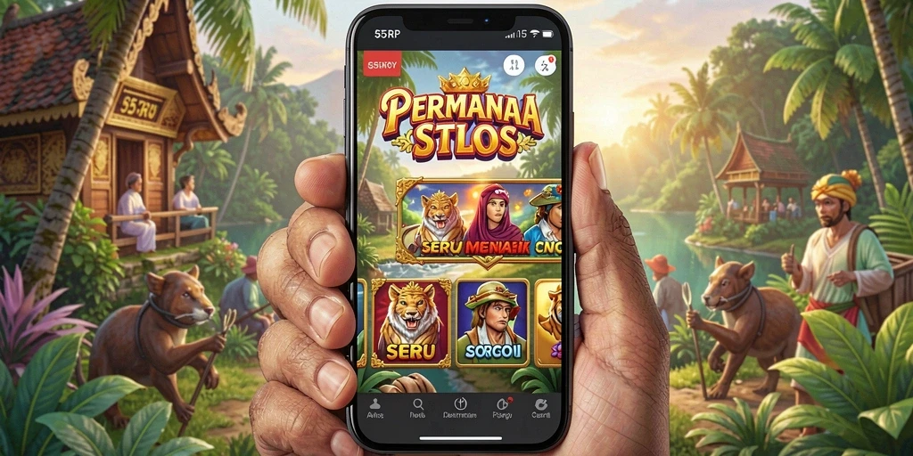 Tampilan gameplay menarik dari 55RP dengan fitur slot yang beragam.