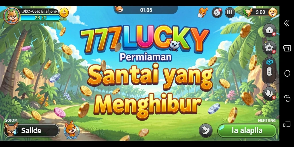 Tampilan permainan yang ceria dan penuh keseruan di 777LUCKY.