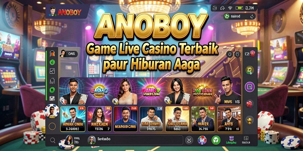 Gameplay mendebarkan dengan dealer langsung di ANOBOY.