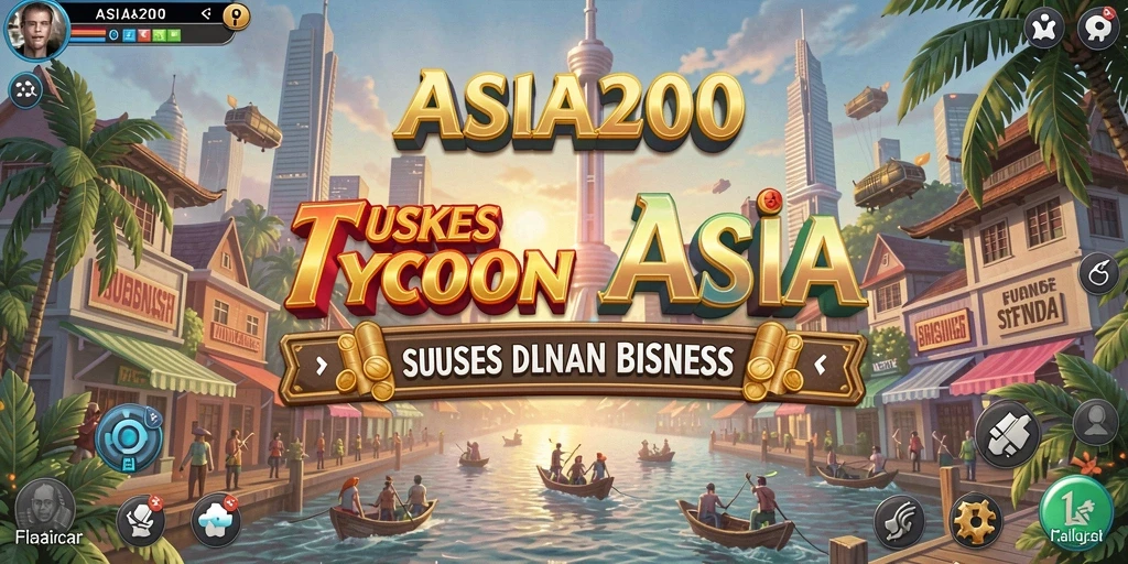Tampilan dinamis dan interaktif dari gameplay ASIA200 yang seru.