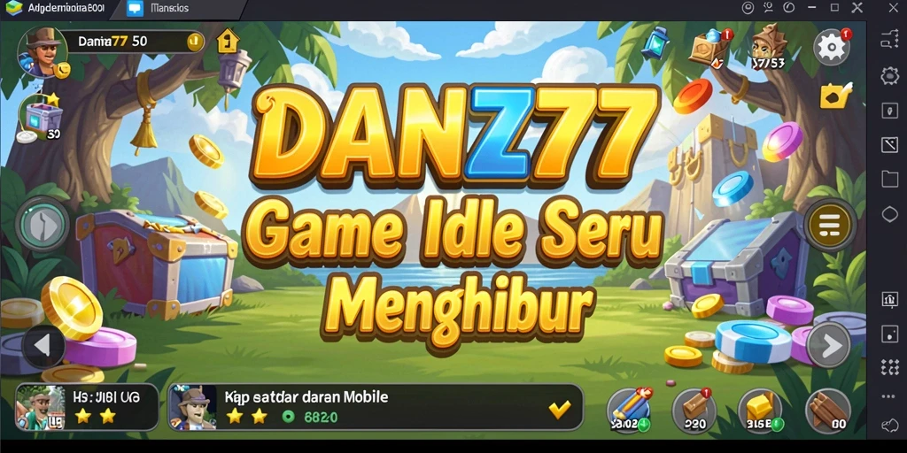 Tampilan gameplay menarik dari DAN777 yang fokus pada mekanika Idle.