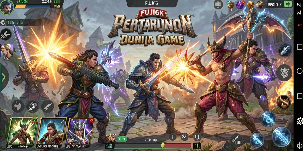 Tampilan aksi pertarungan seru dalam game FUJI66.