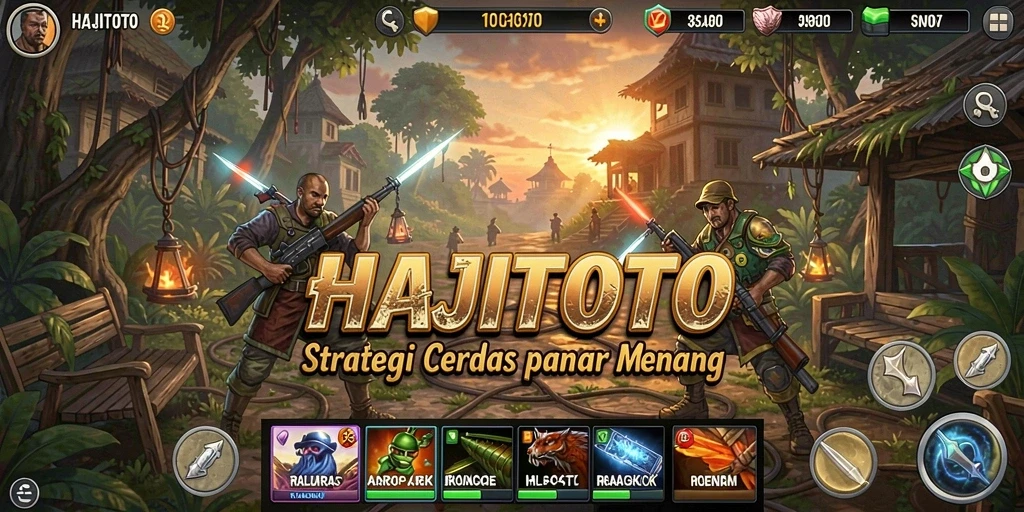 Tampilan strategi intens dalam aksi gameplay HAJITOTO.