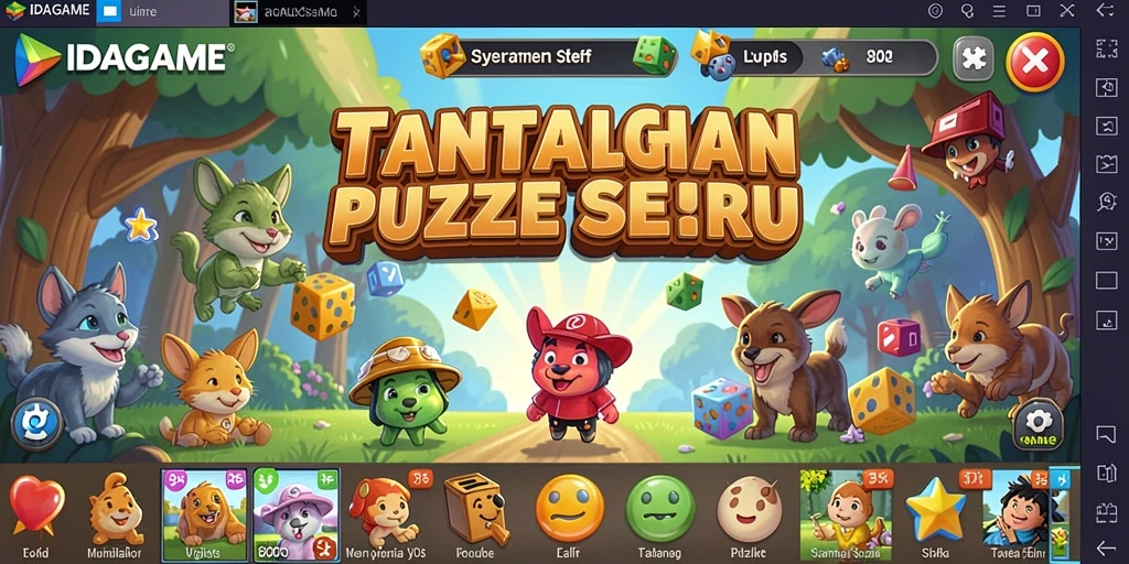 Tampilan gameplay Puzzle yang menarik dan penuh warna.