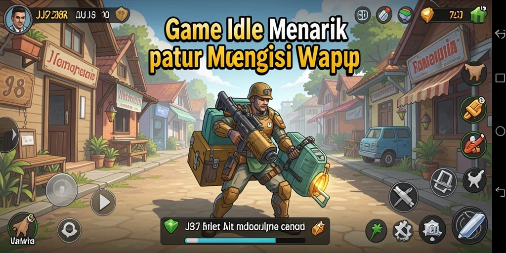 Screenshot JJ62 menunjukkan gameplay menarik dan mekanisme idle yang intuitif.