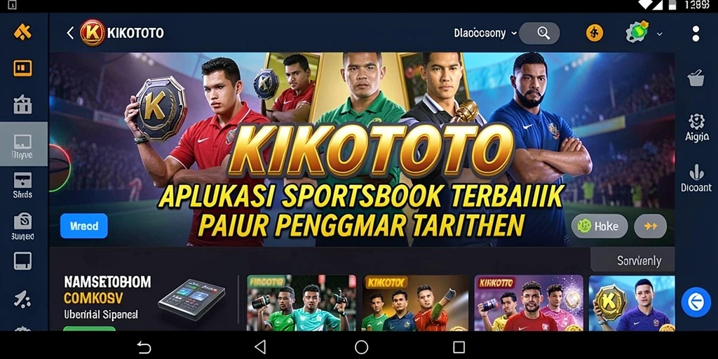 Screenshot gameplay KIKOTOTO menampilkan antarmuka sportsbook yang menarik.