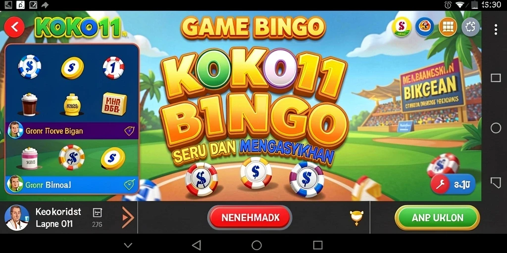 Screenshot utama KOKO11 menampilkan aksi permainan Bingo yang mendebarkan.
