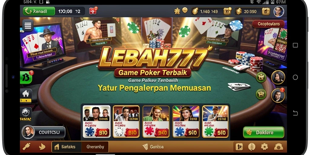 Tangkapan layar gameplay Poker yang seru di LEBAH777