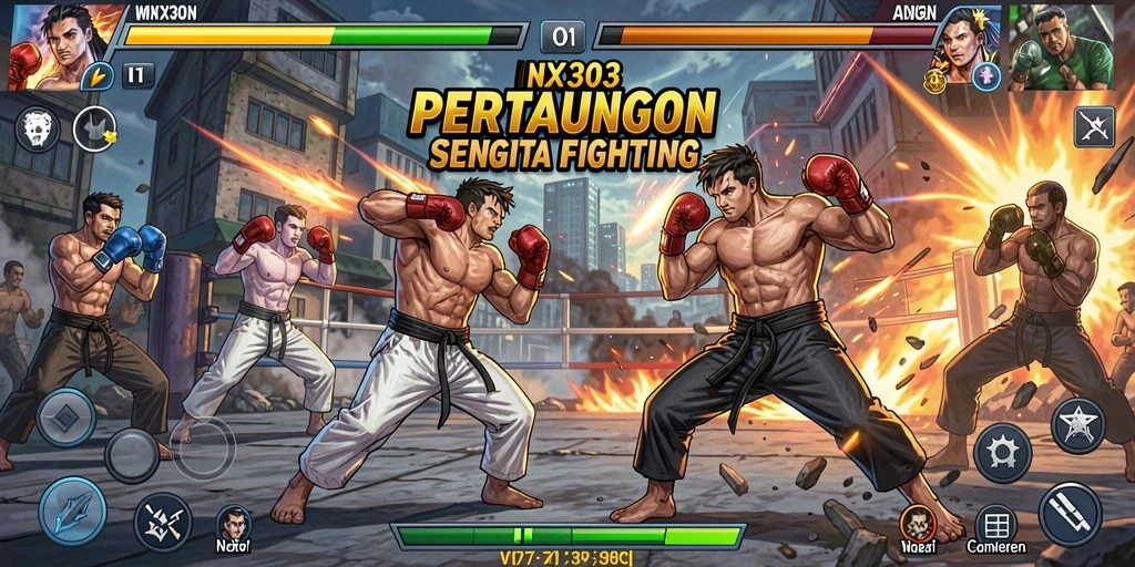 Tampilan menarik dari gameplay pertarungan NX303.