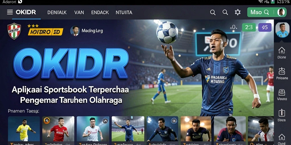 Tampilan utama OKIDR dengan pilihan taruhan olahraga yang menarik.