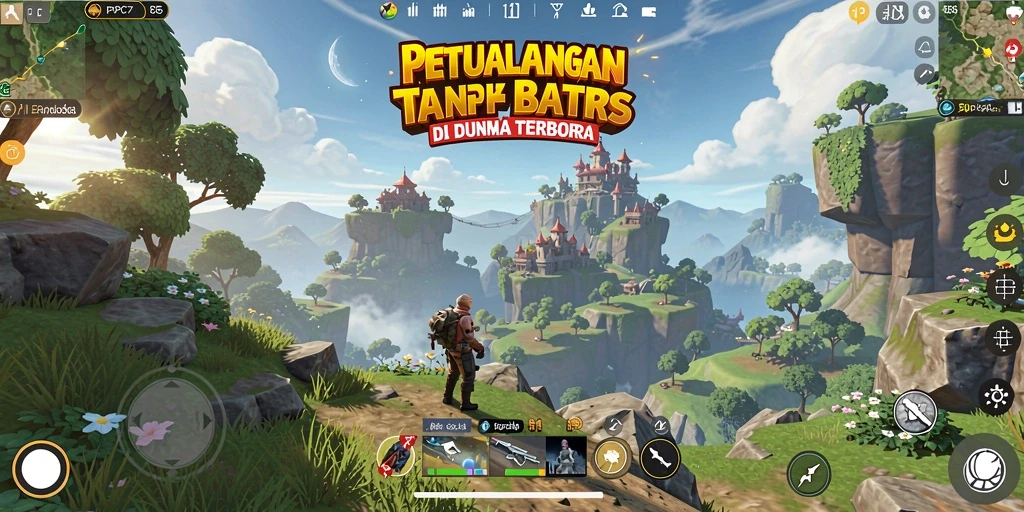Screenshot gameplay PCPC7 yang menampilkan petualangan Open World yang seru.
