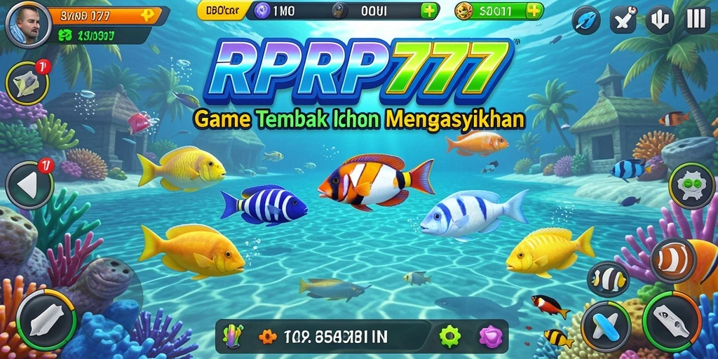 Tampilan gameplay RPRP777 dengan aksi tembak ikan yang seru.