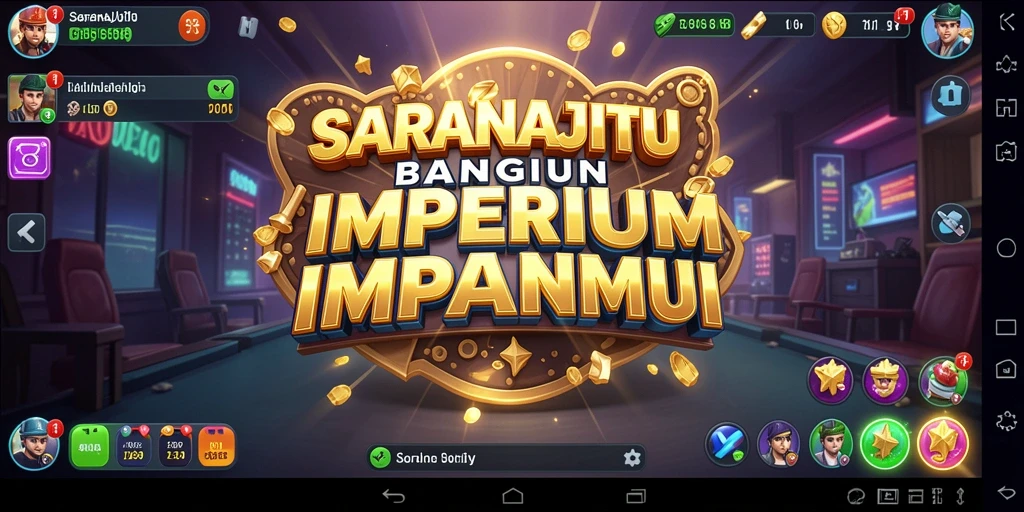 Tampilan gameplay SARANAJITU dengan berbagai pilihan bisnis yang menarik.