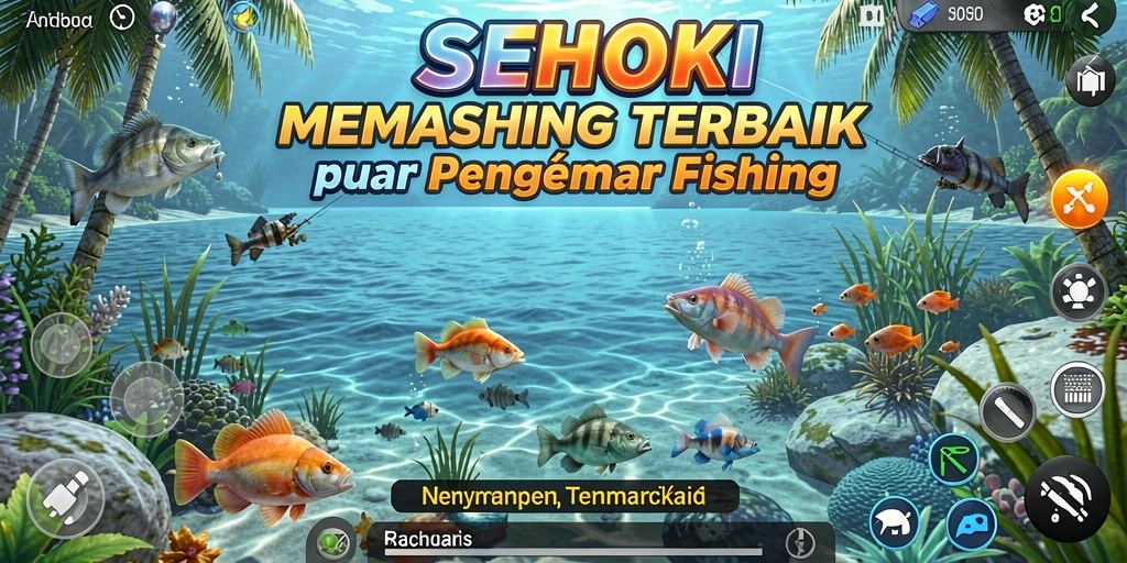 Tampilan gameplay SEHOKI dengan pengalaman memancing yang realistis.