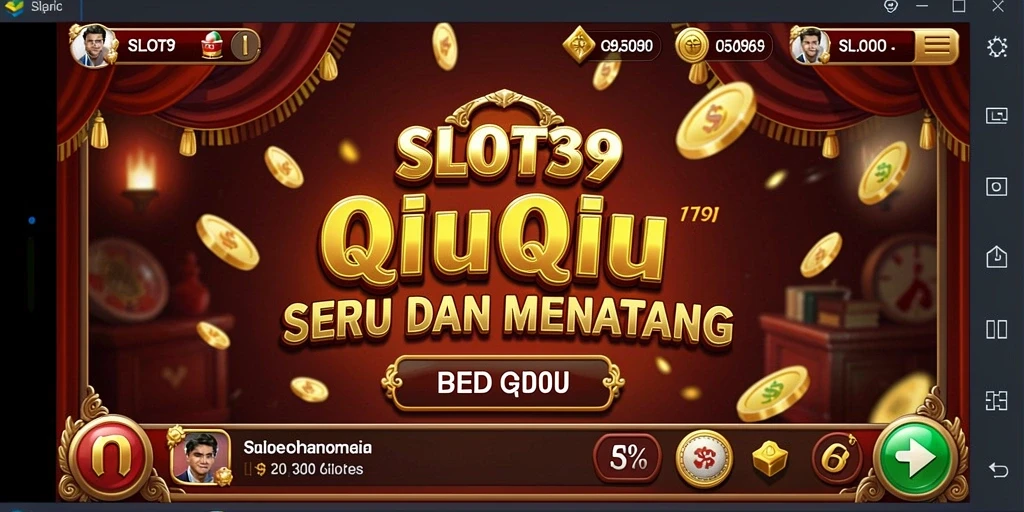 Screenshot menunjukkan aksi seru dalam permainan QiuQiu SLOT39.