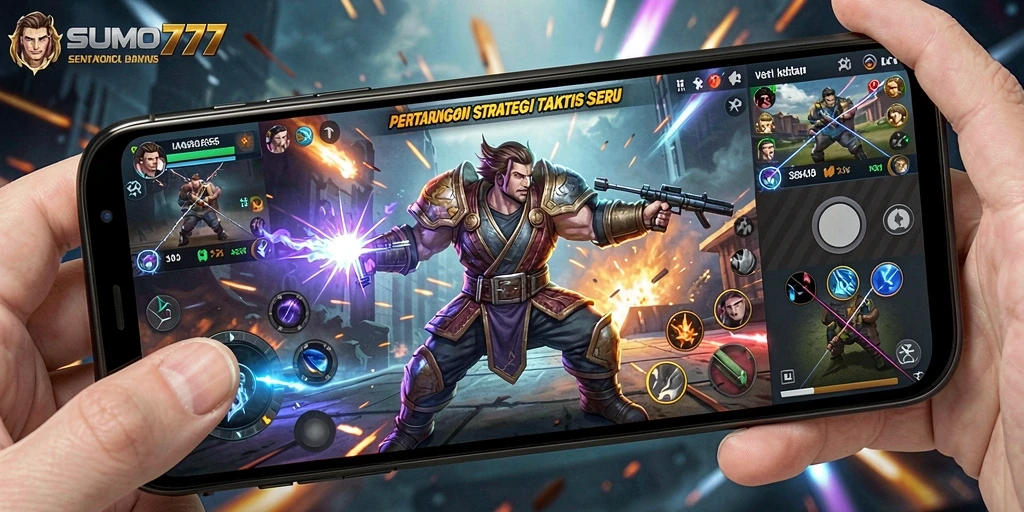 Tampilan strategis pertarungan di SUMO777 yang intens.