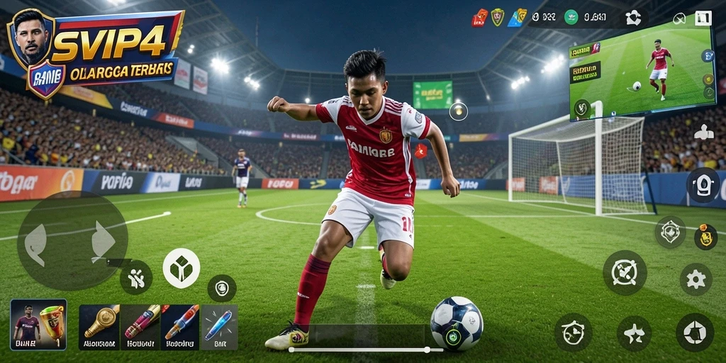 Tangkapan layar gameplay SVIP4 yang menampilkan aksi olahraga seru.