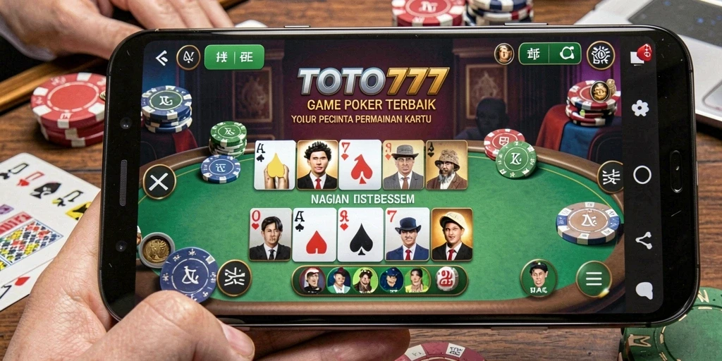 Screenshot utama TOTO777 menampilkan gameplay Poker yang intens dan menarik.