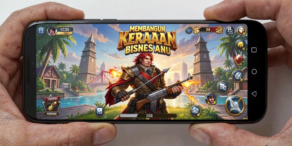 Screenshot utama VC55 menampilkan gambaran gameplay Tycoon yang seru.