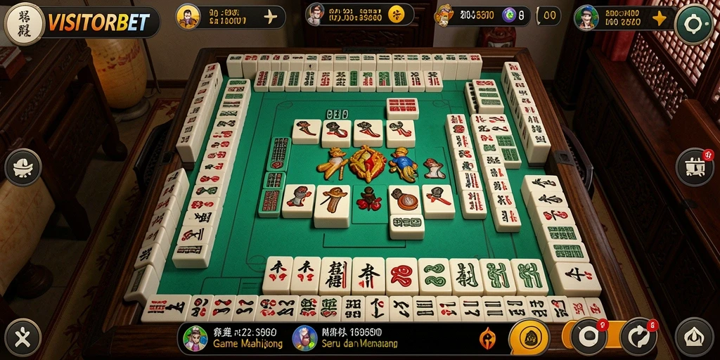 Tampilan gameplay menarik dari <strong>VISITORBET</strong> yang memikat pemain Mahjong.