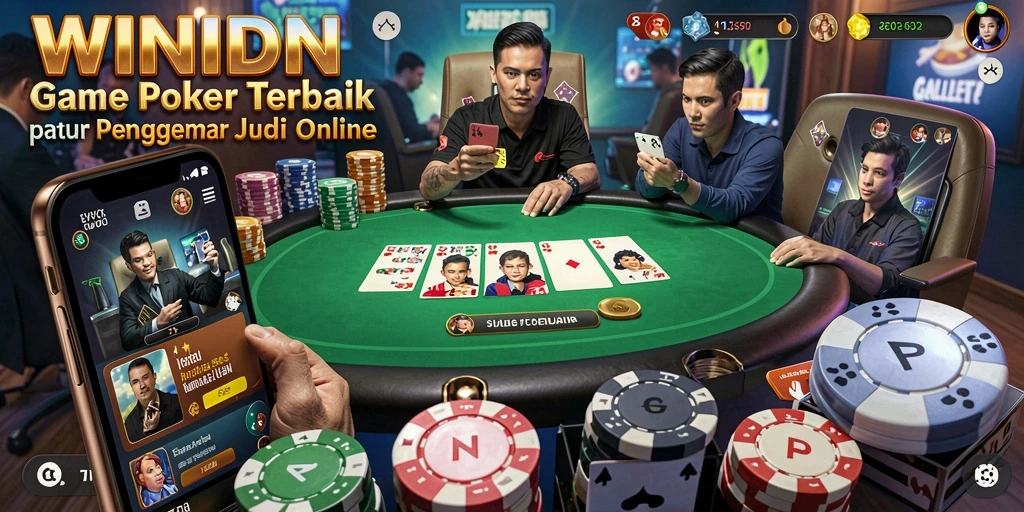 Tangkapan layar WINIDN menunjukkan gameplay poker yang menarik dan mudah dipahami.