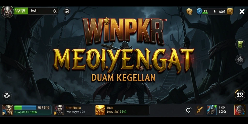 Screenshot gameplay WINPKR menampilkan suasana horor yang mencekam.