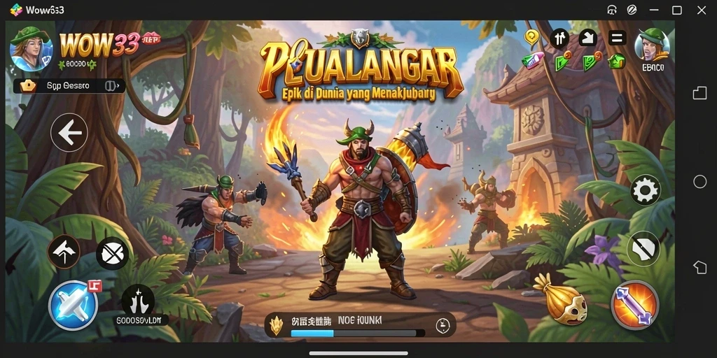 Tampilan gameplay menegangkan dan penuh petualangan di WOW33.